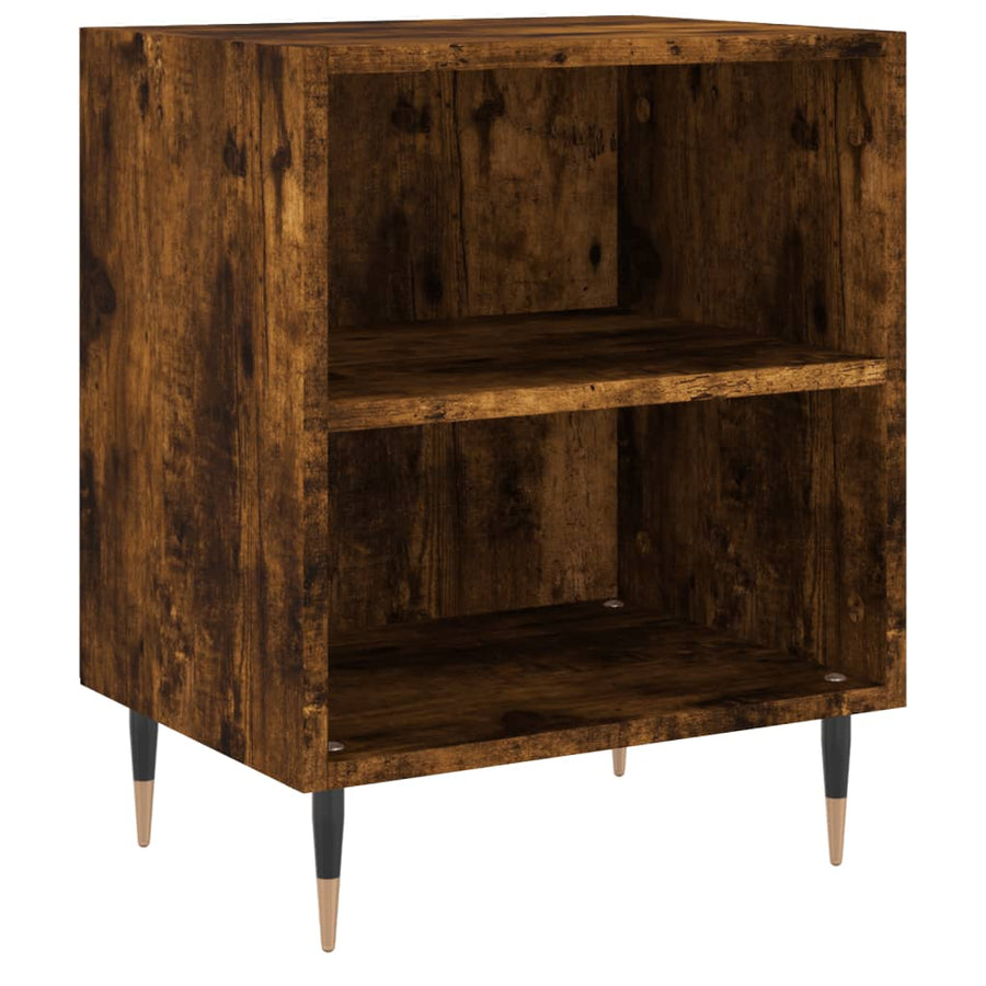 Nachtkastjes 2 St 40X30X50 Cm Bewerkt Hout Gerookt Eikenkleurig
