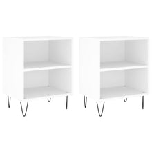 Nachtkastjes 2 St 40X30X50 Cm Bewerkt Hout Wit