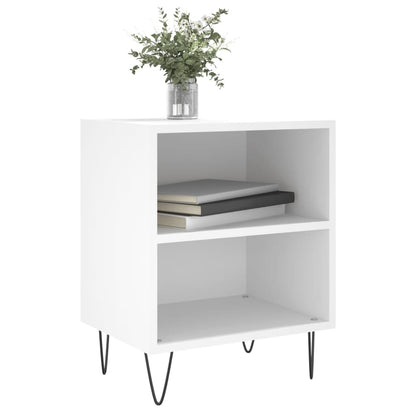 Nachtkastjes 2 St 40X30X50 Cm Bewerkt Hout Wit