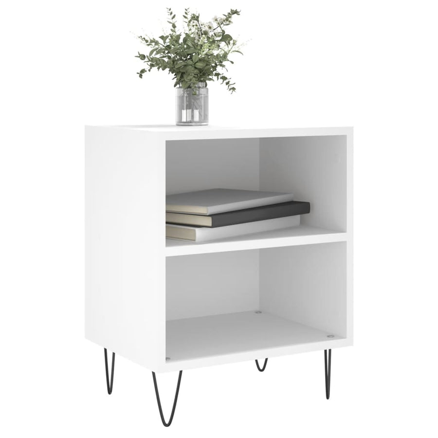 Nachtkastjes 2 St 40X30X50 Cm Bewerkt Hout Wit