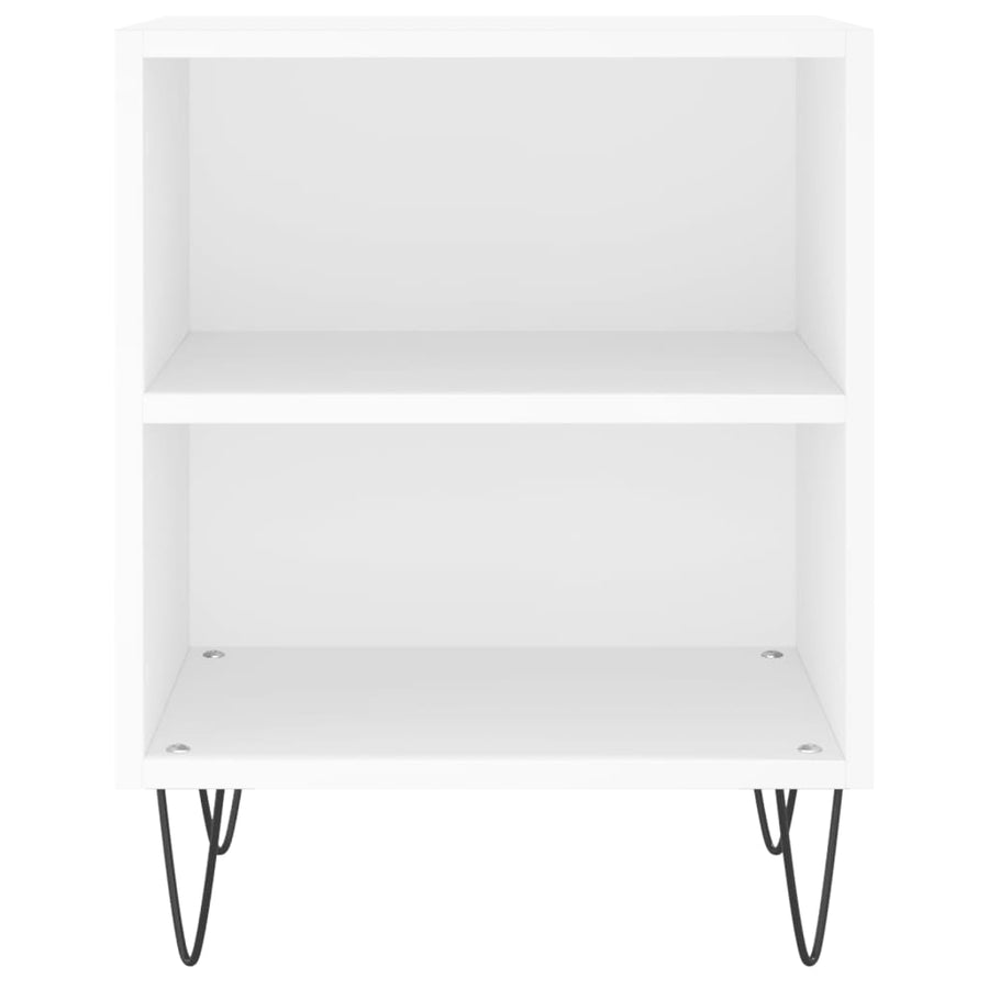 Nachtkastjes 2 St 40X30X50 Cm Bewerkt Hout Wit