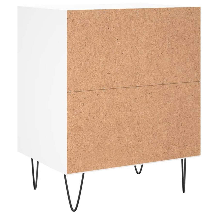 Nachtkastjes 2 St 40X30X50 Cm Bewerkt Hout Wit