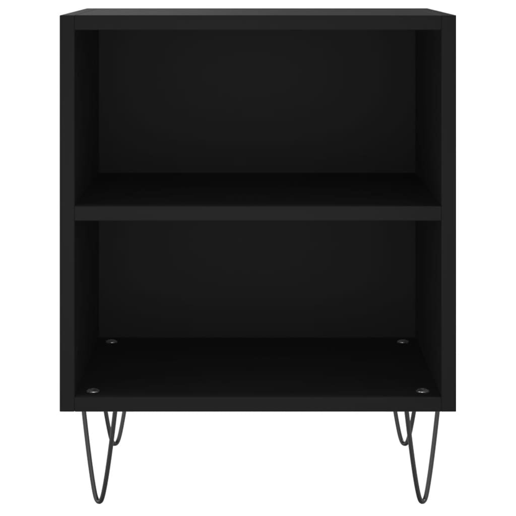 Nachtkastjes 2 St 40X30X50 Cm Bewerkt Hout Zwart