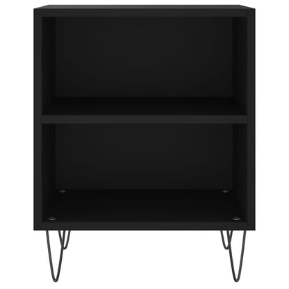 Nachtkastjes 2 St 40X30X50 Cm Bewerkt Hout Zwart