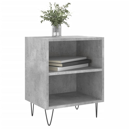 Nachtkastjes 2 St 40X30X50 Cm Bewerkt Hout Betongrijs