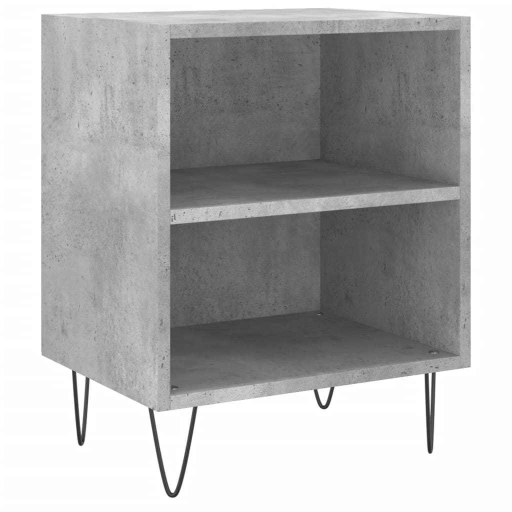 Nachtkastjes 2 St 40X30X50 Cm Bewerkt Hout Betongrijs
