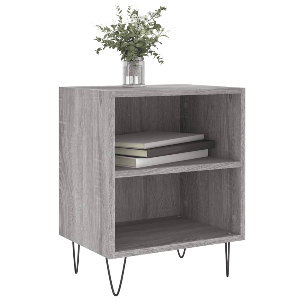 Nachtkastjes 2 St 40X30X50 Cm Bewerkt Hout Grijs Sonoma Eiken