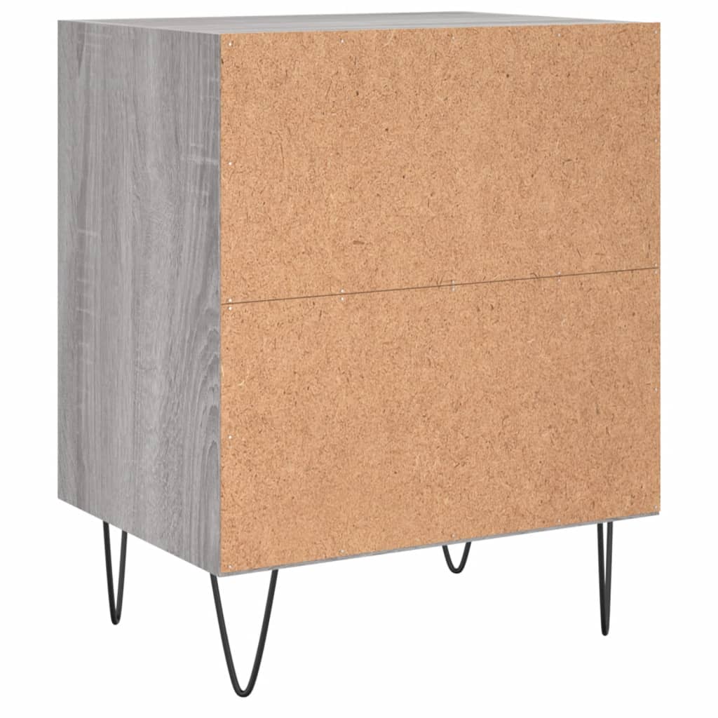 Nachtkastjes 2 St 40X30X50 Cm Bewerkt Hout Grijs Sonoma Eiken