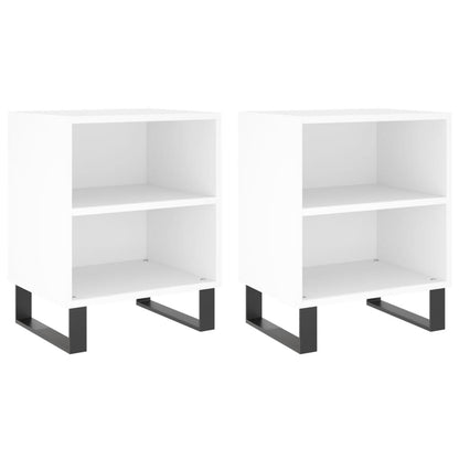 Nachtkastjes 2 St 40X30X50 Cm Bewerkt Hout Wit