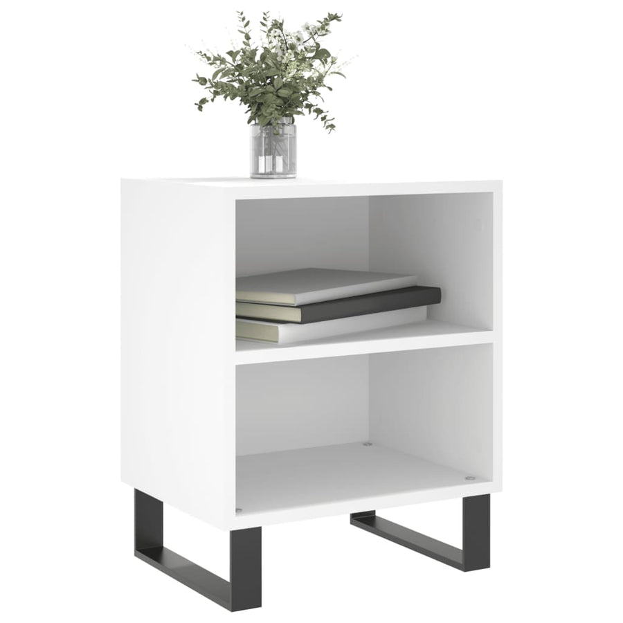 Nachtkastjes 2 St 40X30X50 Cm Bewerkt Hout Wit