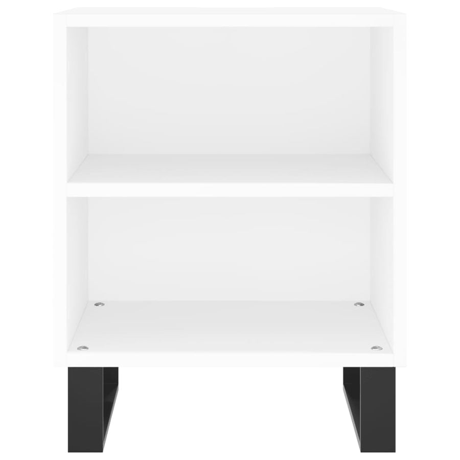 Nachtkastjes 2 St 40X30X50 Cm Bewerkt Hout Wit