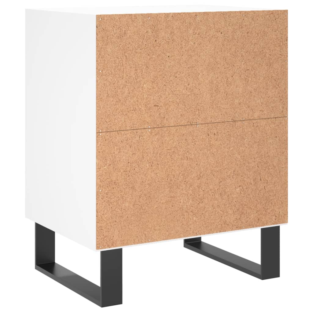 Nachtkastjes 2 St 40X30X50 Cm Bewerkt Hout Wit