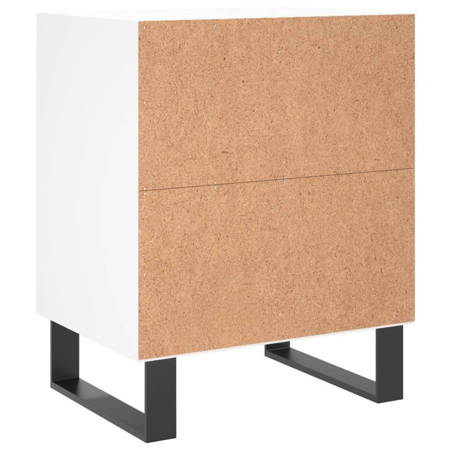 Nachtkastjes 2 St 40X30X50 Cm Bewerkt Hout Wit