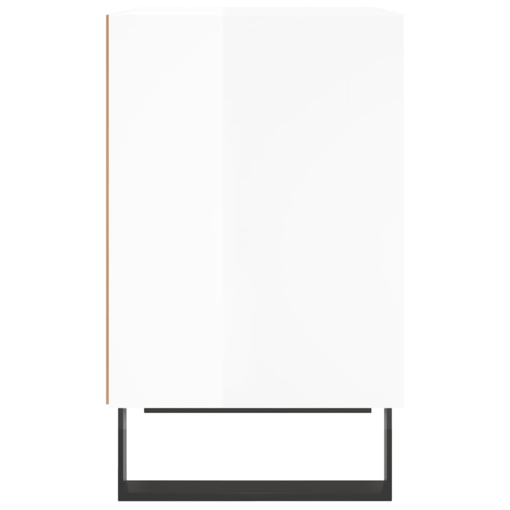 Nachtkastjes 2 St 40X30X50 Cm Bewerkt Hout Hoogglans Wit