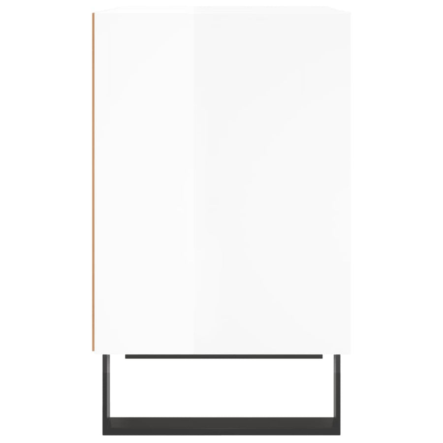 Nachtkastjes 2 St 40X30X50 Cm Bewerkt Hout Hoogglans Wit