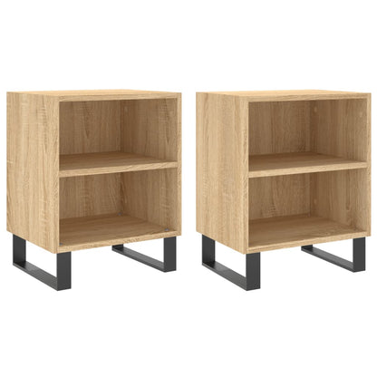 Nachtkastjes 2 St 40X30X50 Cm Bewerkt Hout Sonoma Eikenkleurig