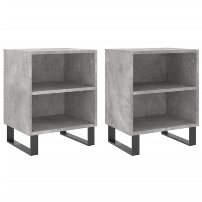 Nachtkastjes 2 St 40X30X50 Cm Bewerkt Hout Betongrijs