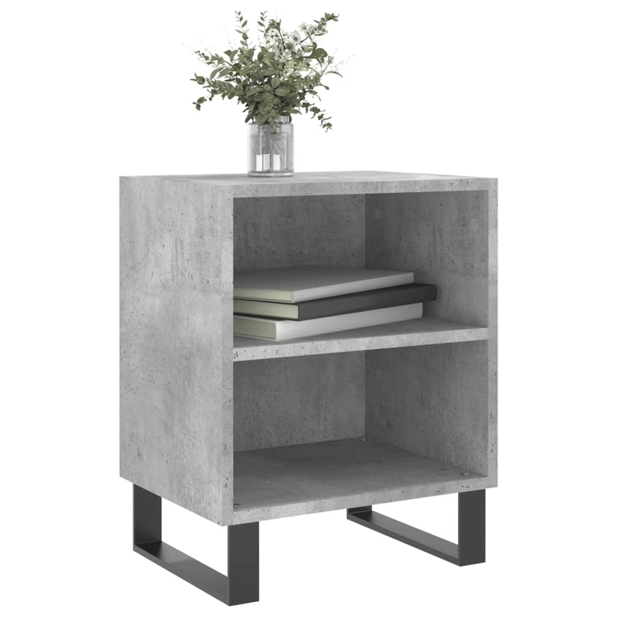 Nachtkastjes 2 St 40X30X50 Cm Bewerkt Hout Betongrijs