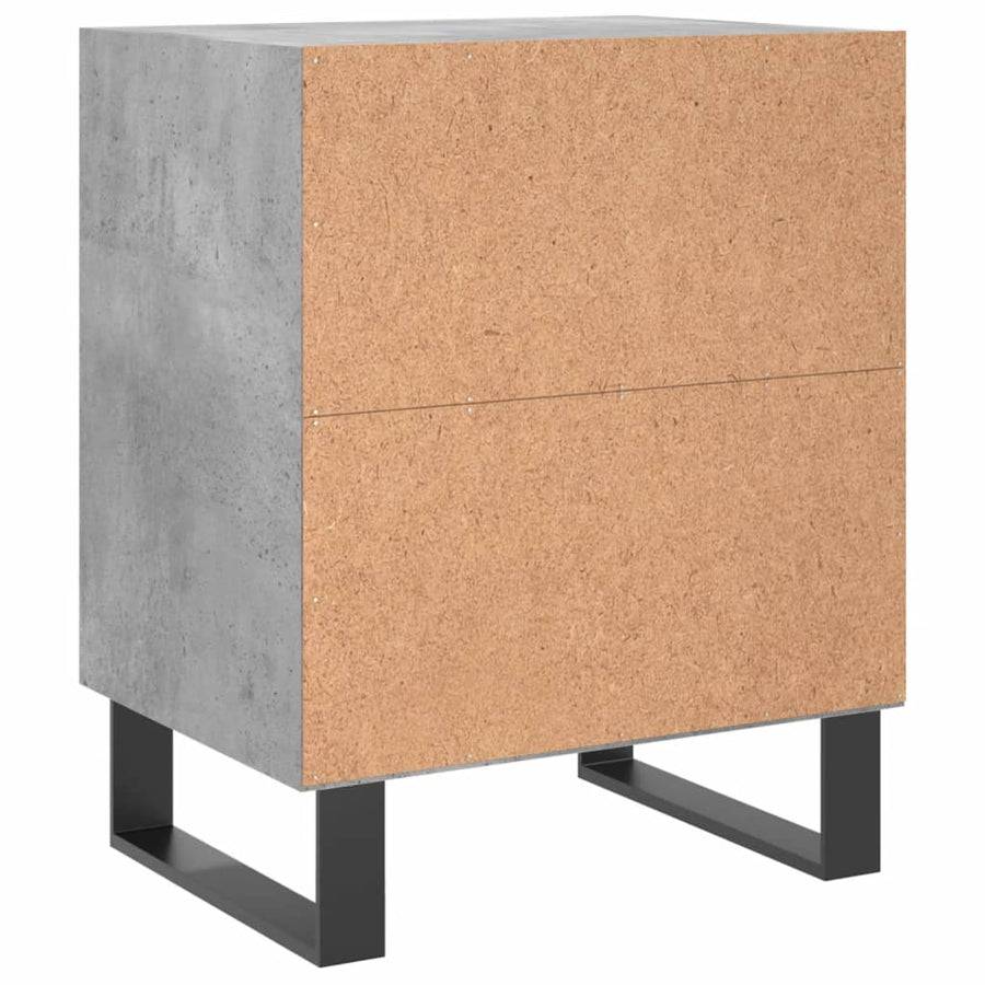 Nachtkastjes 2 St 40X30X50 Cm Bewerkt Hout Betongrijs