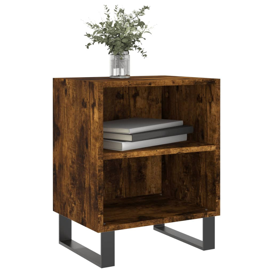 Nachtkastjes 2 St 40X30X50 Cm Bewerkt Hout Gerookt Eikenkleurig