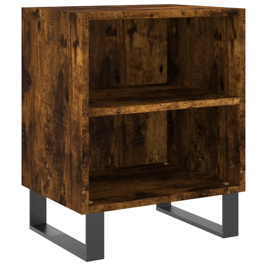 Nachtkastjes 2 St 40X30X50 Cm Bewerkt Hout Gerookt Eikenkleurig