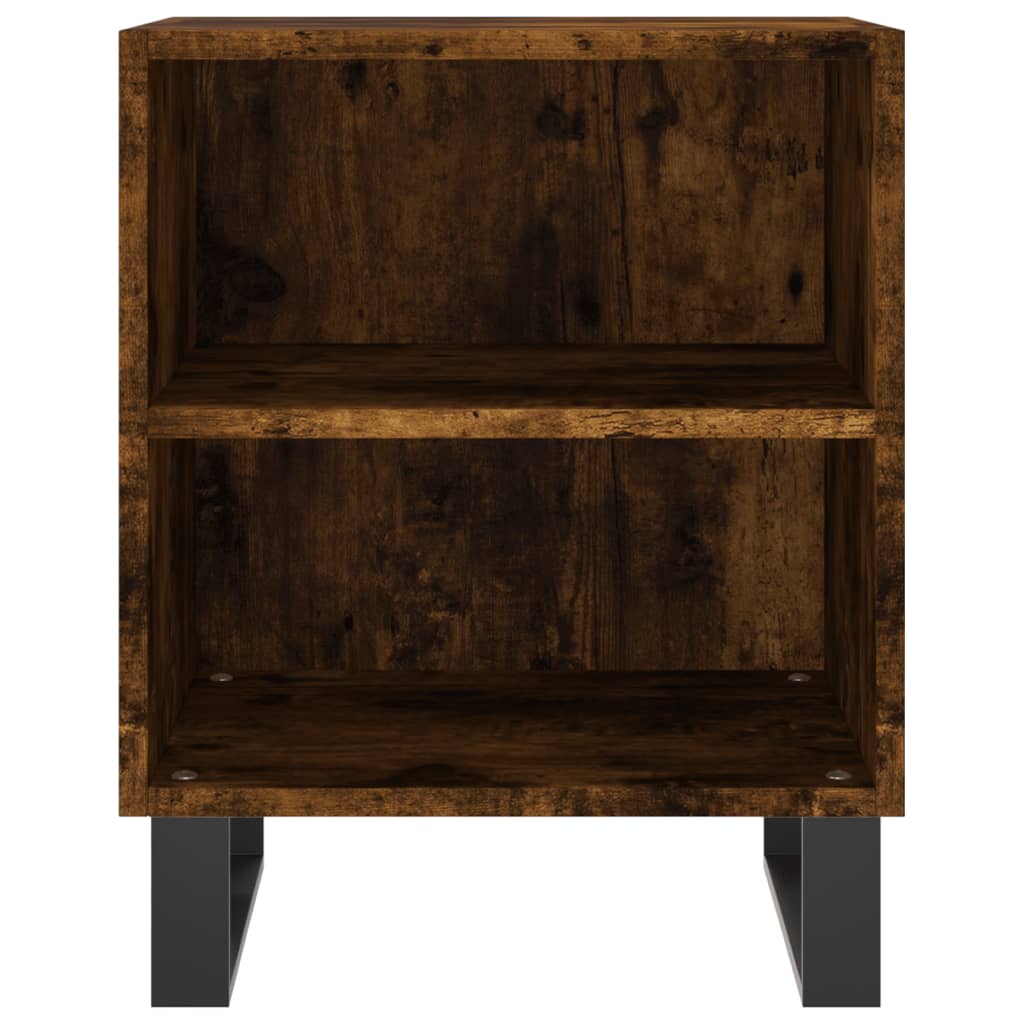 Nachtkastjes 2 St 40X30X50 Cm Bewerkt Hout Gerookt Eikenkleurig