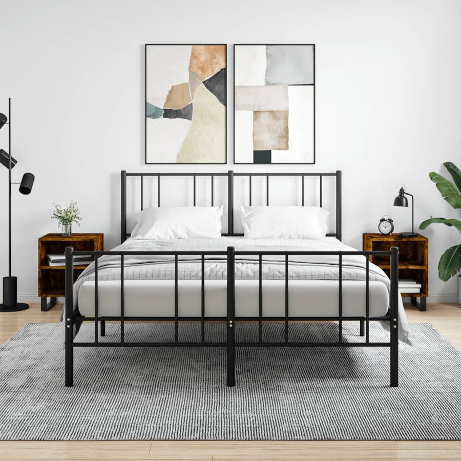 Nachtkastjes 2 St 40X30X50 Cm Bewerkt Hout Gerookt Eikenkleurig