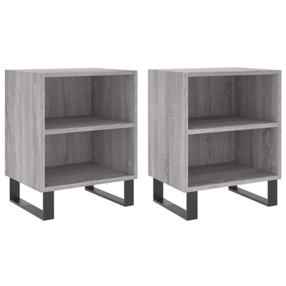 Nachtkastjes 2 St 40X30X50 Cm Bewerkt Hout Grijs Sonoma Eiken
