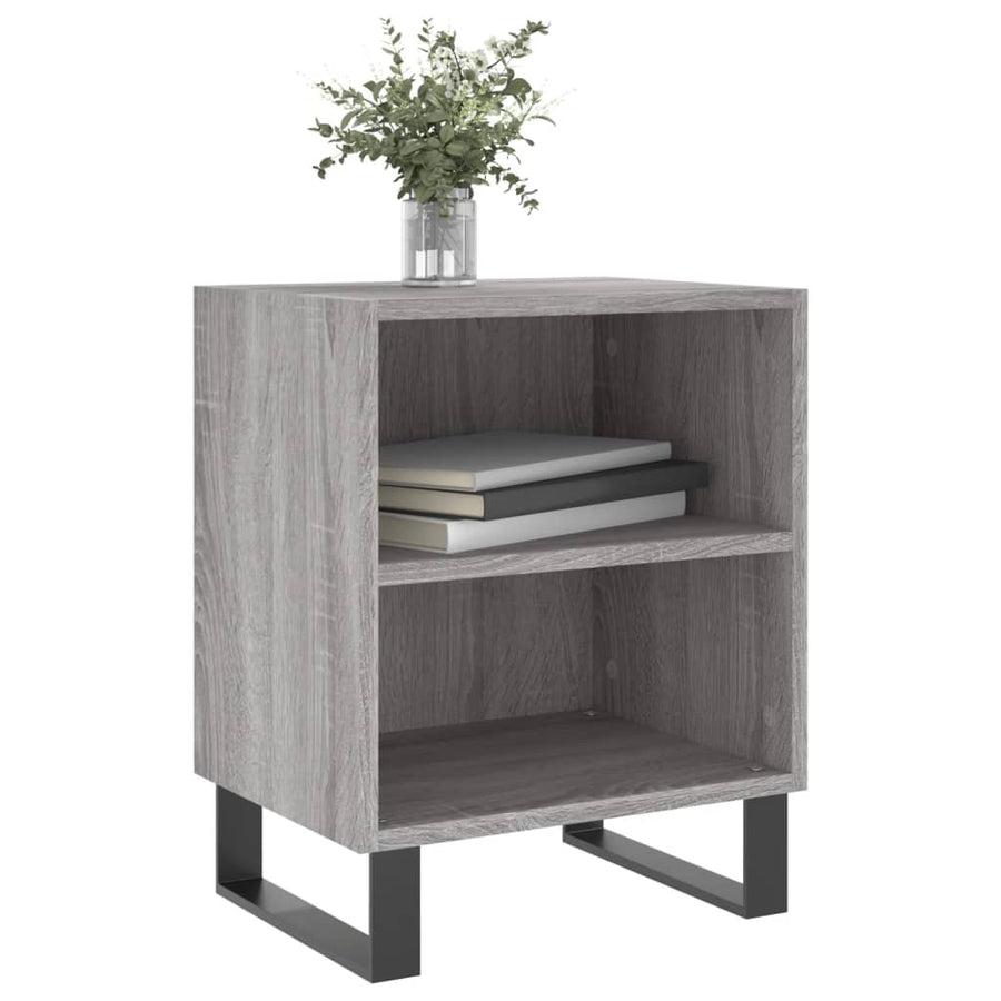 Nachtkastjes 2 St 40X30X50 Cm Bewerkt Hout Grijs Sonoma Eiken