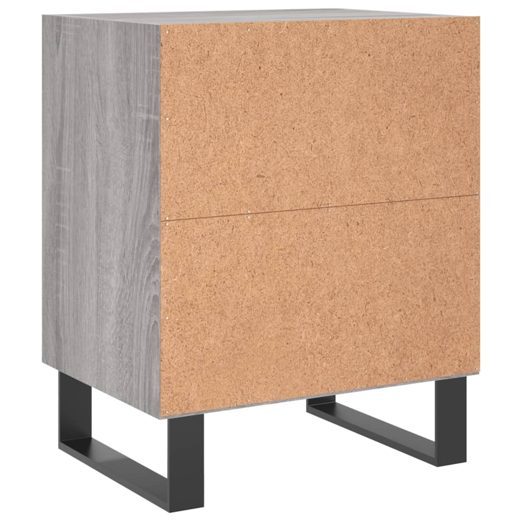 Nachtkastjes 2 St 40X30X50 Cm Bewerkt Hout Grijs Sonoma Eiken