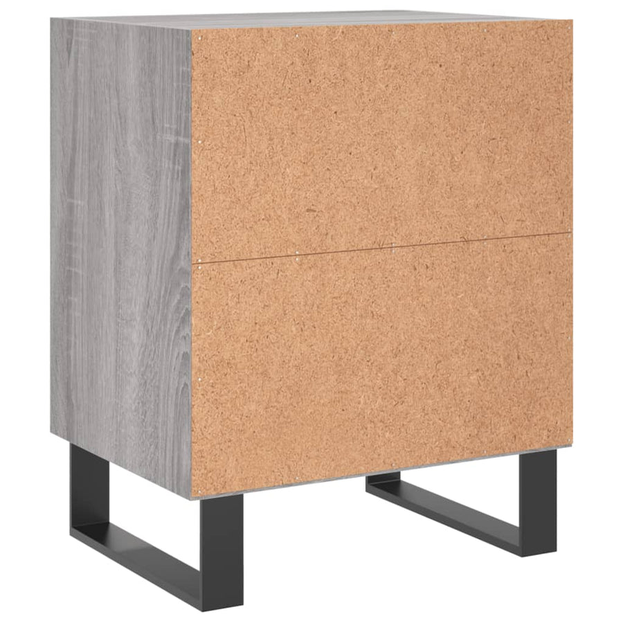 Nachtkastjes 2 St 40X30X50 Cm Bewerkt Hout Grijs Sonoma Eiken