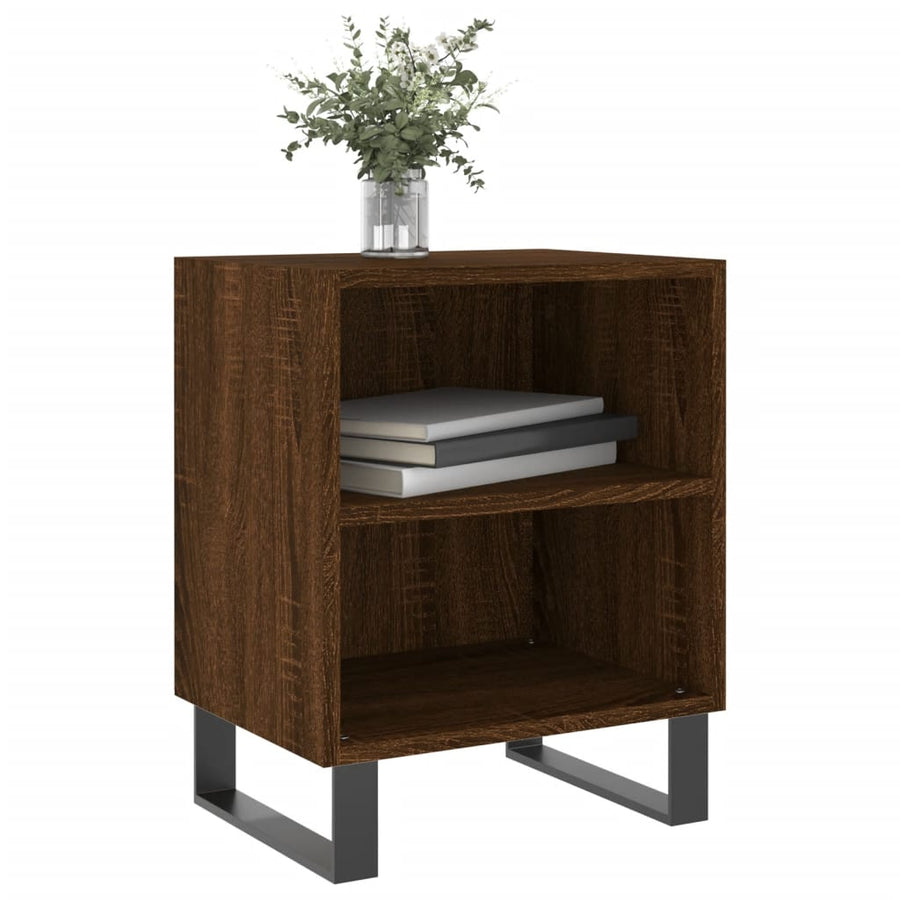 Nachtkastjes 2 St 40X30X50 Cm Bewerkt Hout Bruin Eikenkleur