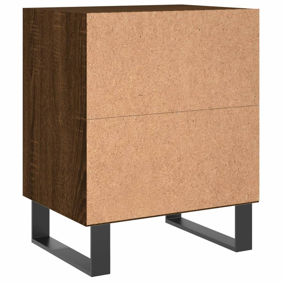 Nachtkastjes 2 St 40X30X50 Cm Bewerkt Hout Bruin Eikenkleur