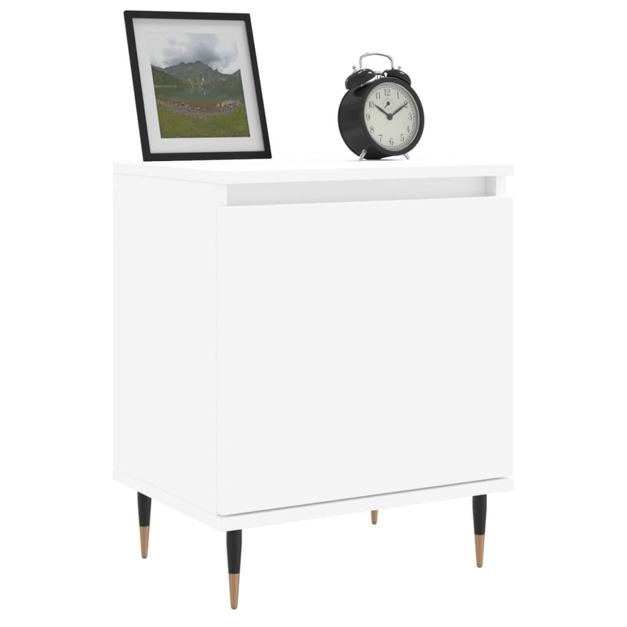 Nachtkastjes 40X30X50 Cm Bewerkt Hout 2 Wit