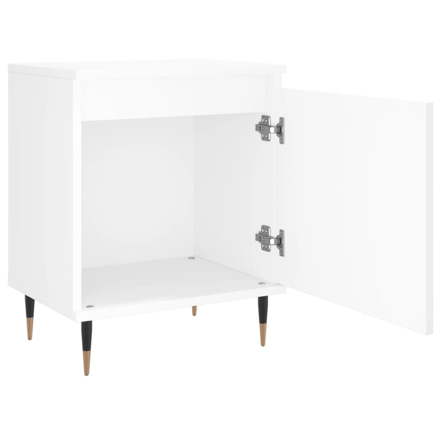 Nachtkastjes 40X30X50 Cm Bewerkt Hout 2 Wit