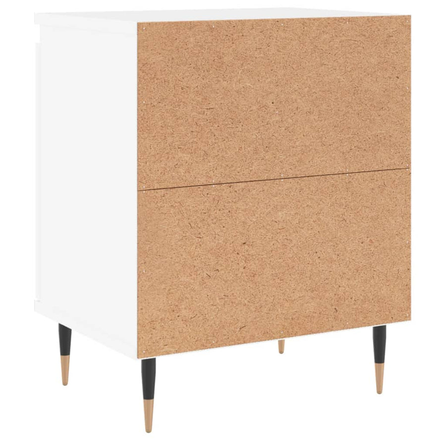 Nachtkastjes 40X30X50 Cm Bewerkt Hout 2 Wit