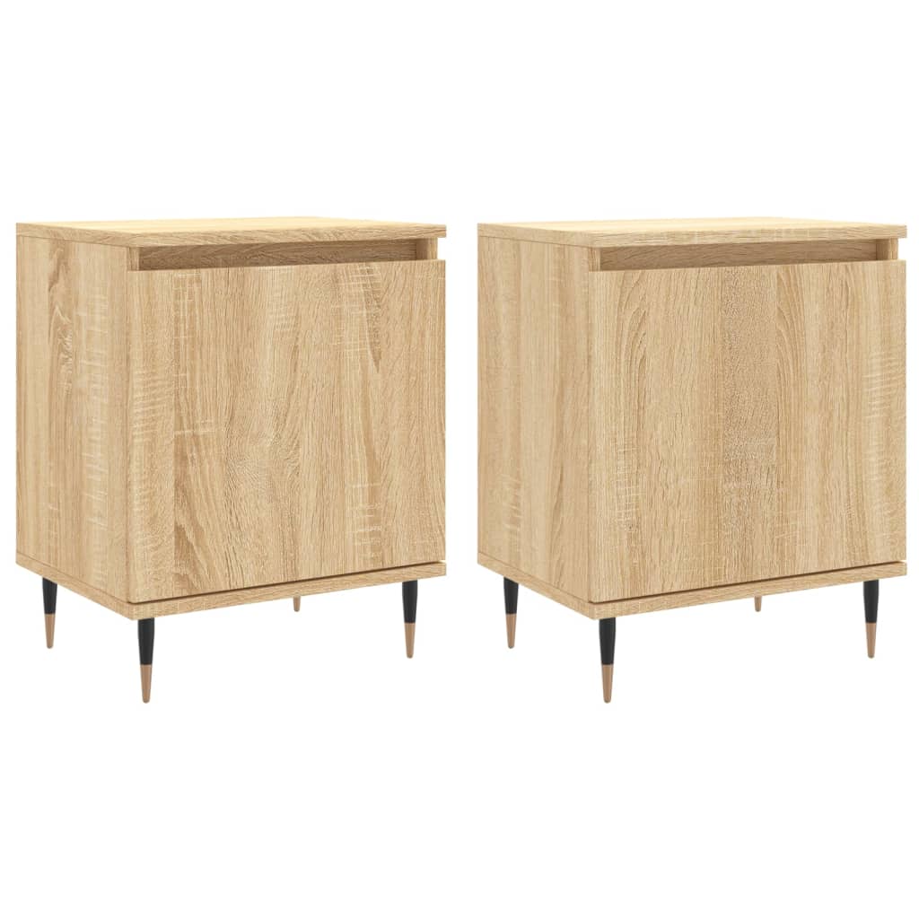 Nachtkastjes 40X30X50 Cm Bewerkt Hout Kleurig 2 Sonoma eiken