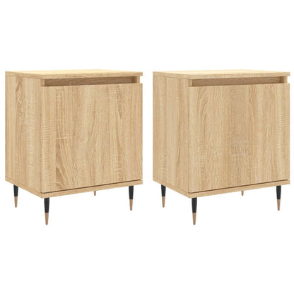 Nachtkastjes 40X30X50 Cm Bewerkt Hout Kleurig 2 Sonoma eiken