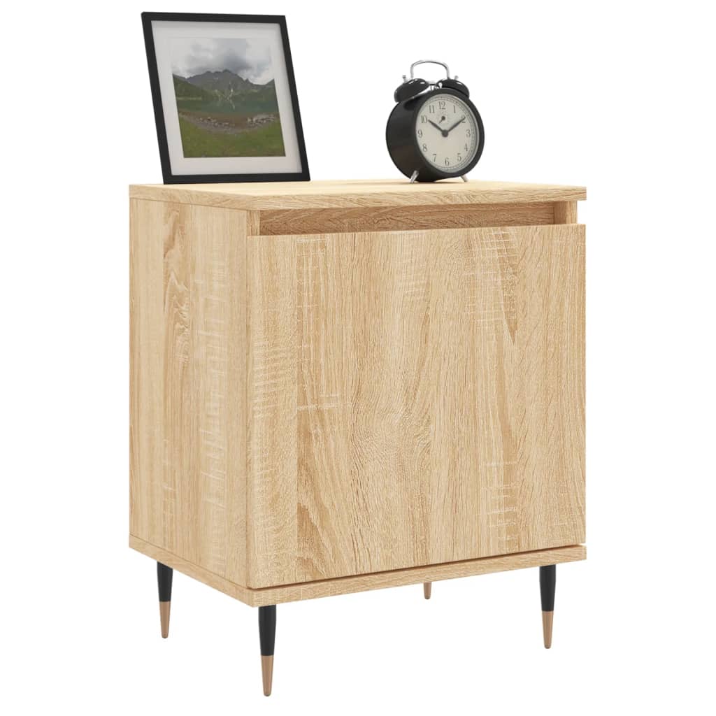 Nachtkastjes 40X30X50 Cm Bewerkt Hout Kleurig 2 Sonoma eiken
