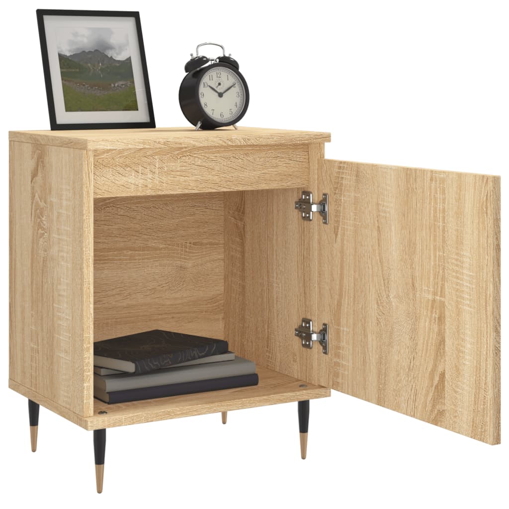 Nachtkastjes 40X30X50 Cm Bewerkt Hout Kleurig 2 Sonoma eiken