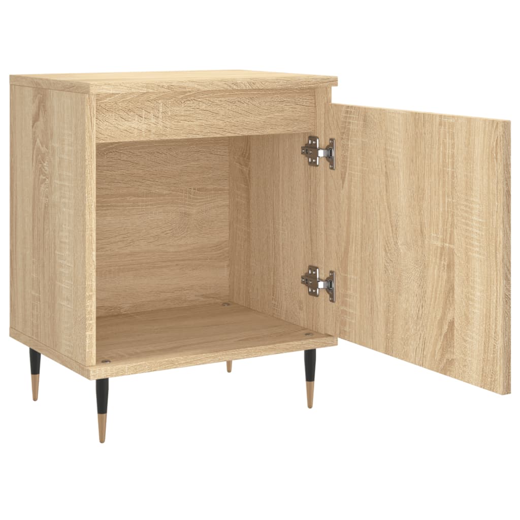 Nachtkastjes 40X30X50 Cm Bewerkt Hout Kleurig 2 Sonoma eiken