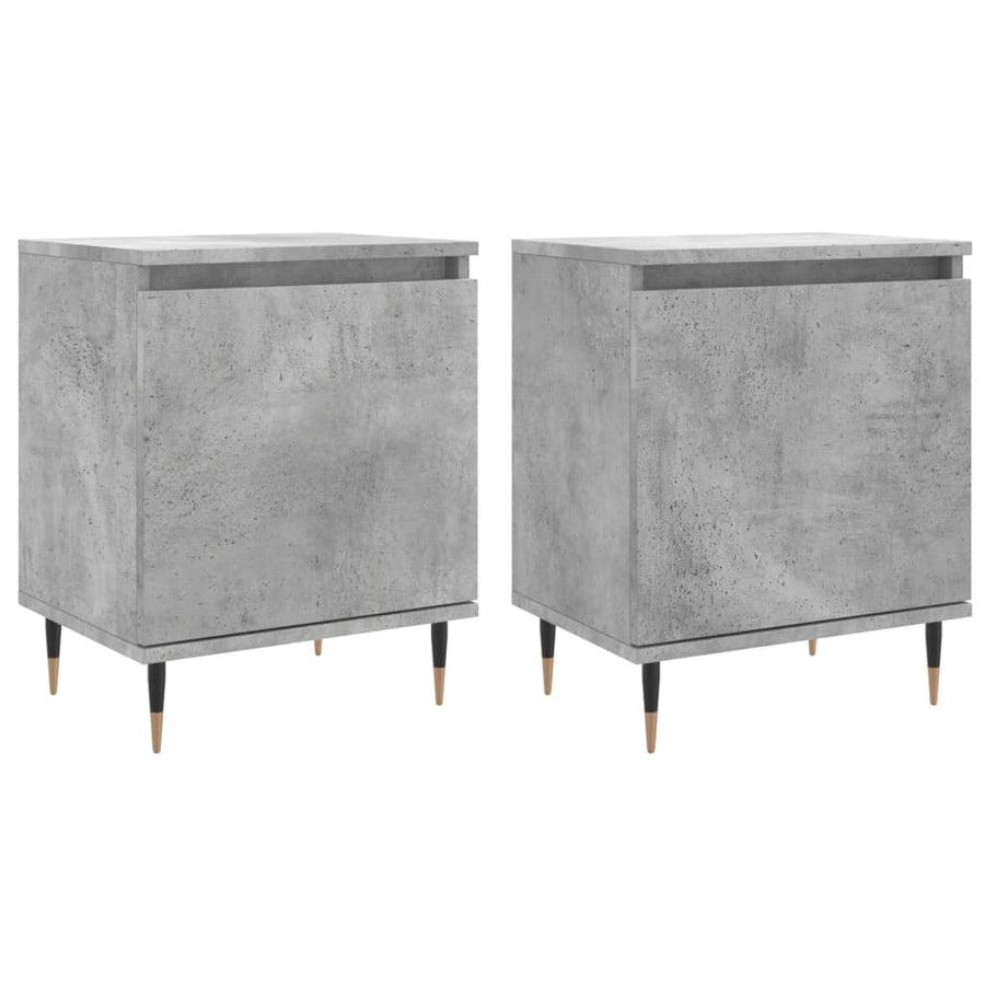 Nachtkastjes 40X30X50 Cm Bewerkt Hout 2 Betongrijs