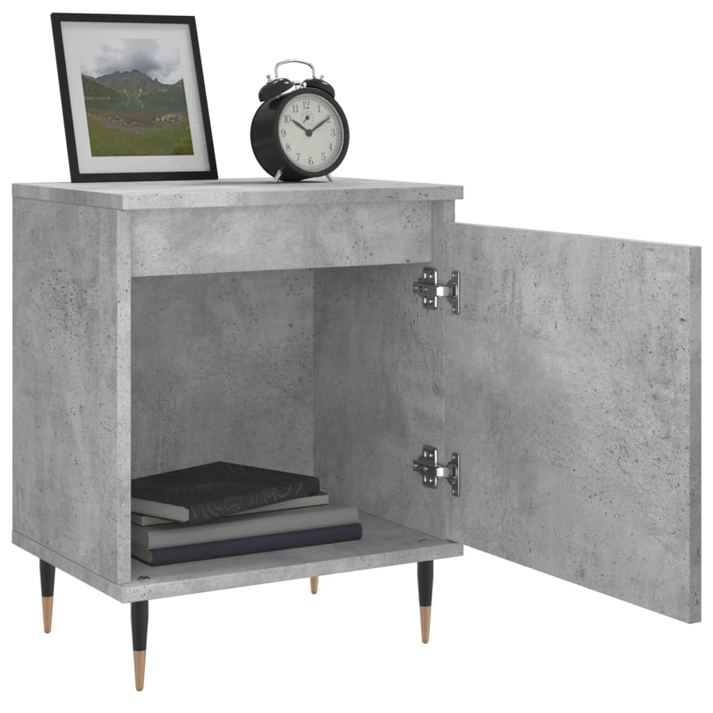 Nachtkastjes 40X30X50 Cm Bewerkt Hout 2 Betongrijs