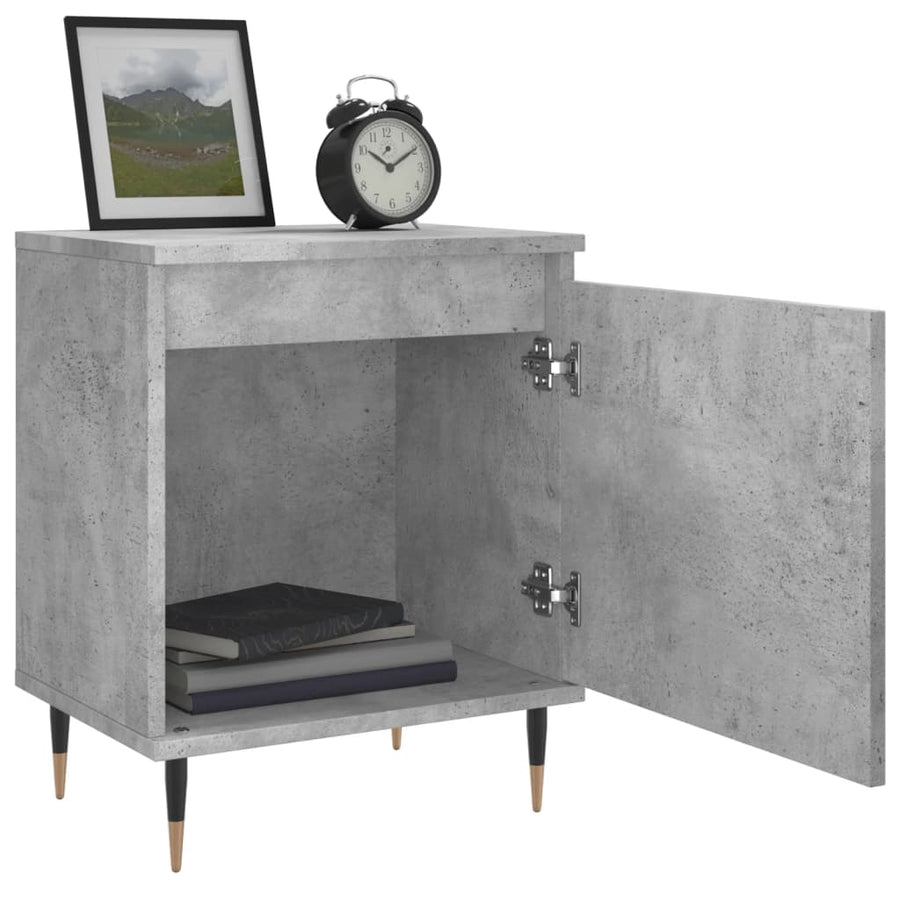 Nachtkastjes 40X30X50 Cm Bewerkt Hout 2 Betongrijs