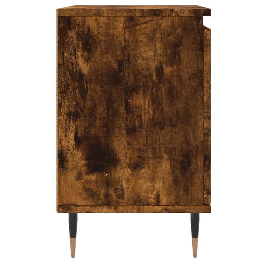 Nachtkastjes 40X30X50 Cm Bewerkt Hout Kleurig 2 Gerookt eiken