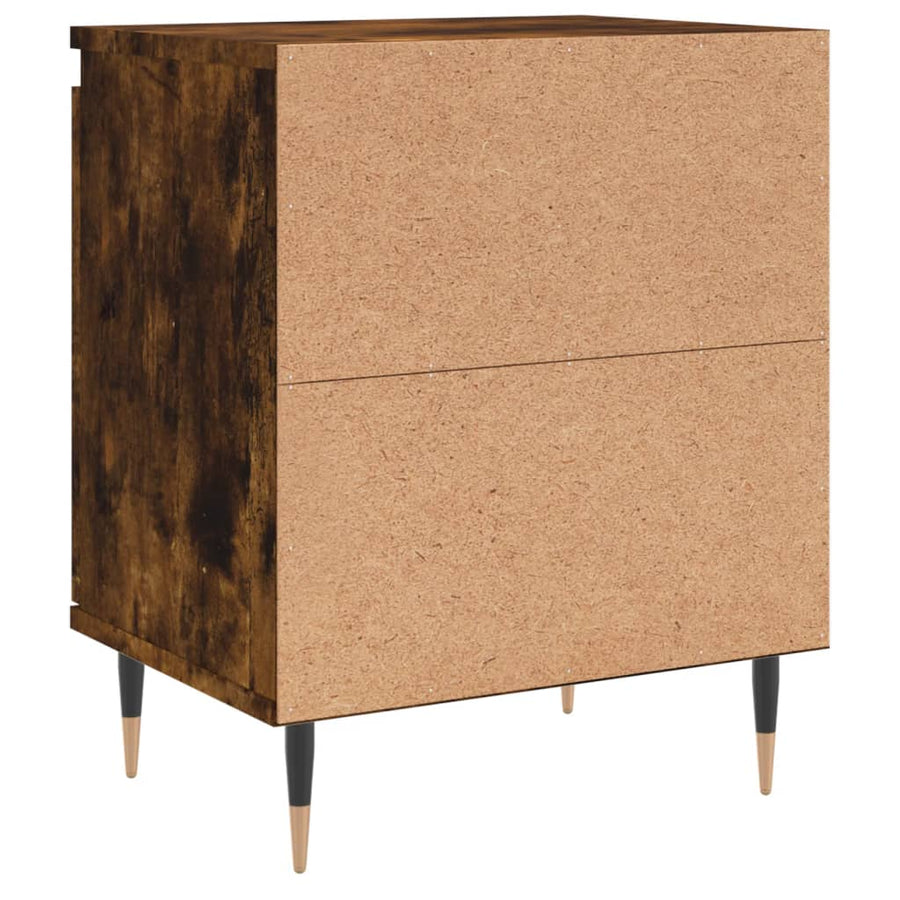 Nachtkastjes 40X30X50 Cm Bewerkt Hout Kleurig 2 Gerookt eiken