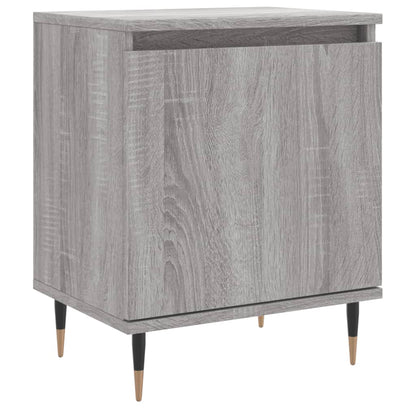 Nachtkastje 40X30X50 Cm Bewerkt Hout Eikenkleurig 1 Grijs sonoma