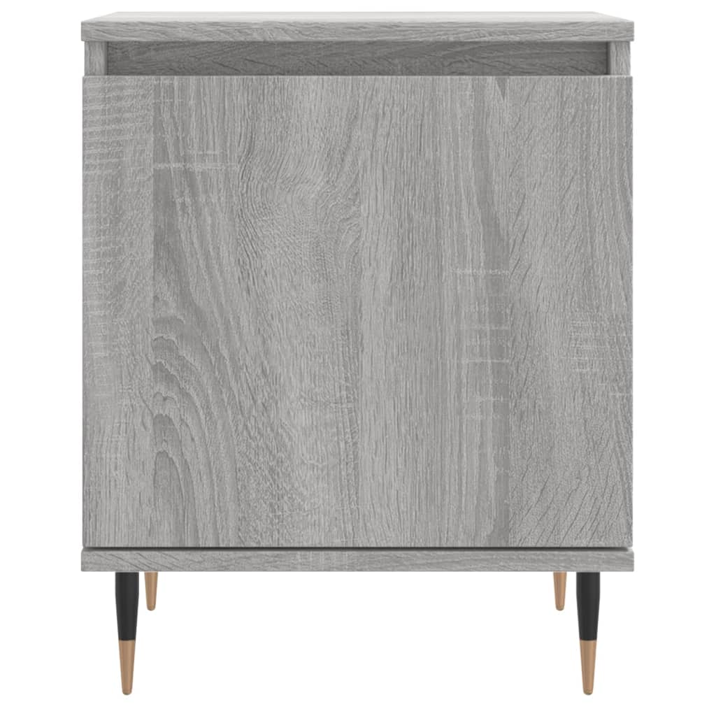Nachtkastje 40X30X50 Cm Bewerkt Hout Eikenkleurig 1 Grijs sonoma