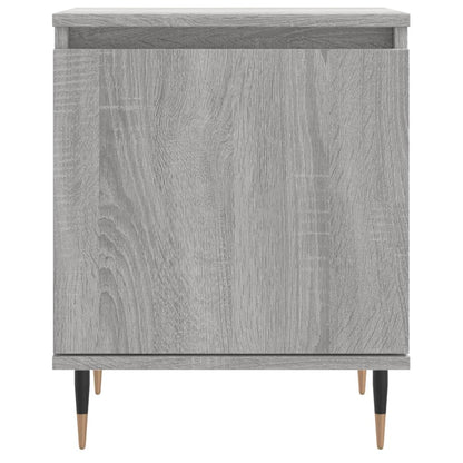 Nachtkastje 40X30X50 Cm Bewerkt Hout Eikenkleurig 1 Grijs sonoma