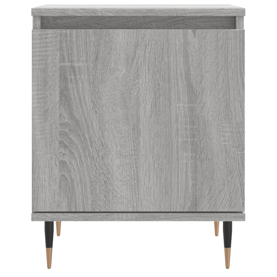 Nachtkastje 40X30X50 Cm Bewerkt Hout Eikenkleurig 1 Grijs sonoma